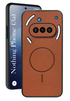 For Nothing Phone 3A Back Cover Case PU Leather (Texture Grip Design | Professional Minimalist | Camera Protection | Soft and Flexible)
