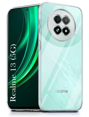 For Realme 13 Back Cover ( Silicone Clear Shockproof Case with Camera Protection | Soft and Flexible | Transparent)