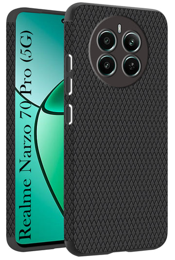 For Realme Narzo 70 Pro  Back Cover Case (Liquid Silicone | Side Grip | Camera Protection)