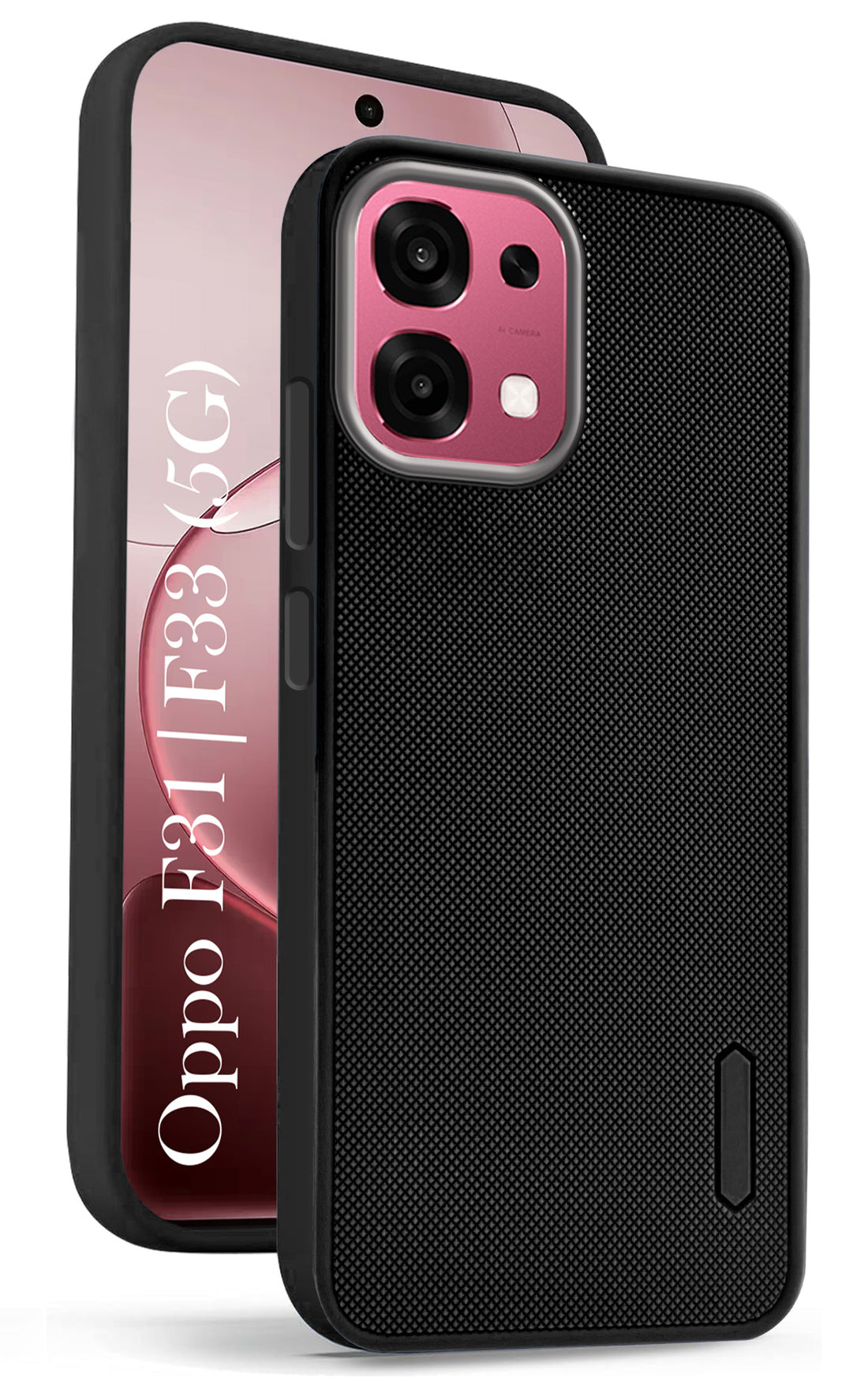 For Oppo F31 5G | Oppo F33 5G Back Cover Case (Textured Grip Design | Micro-Fiber Cloth Inside | Slim and Light Weight | Soft Touch and Feel)