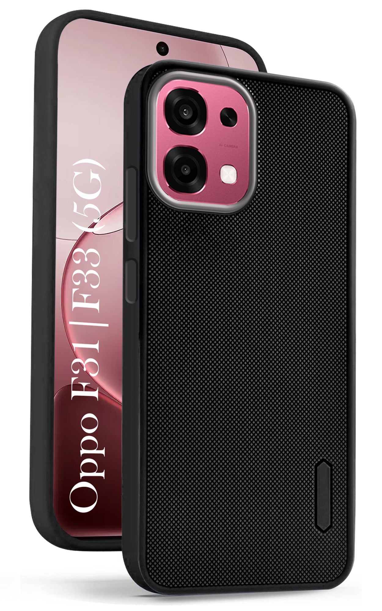 For Oppo F31 5G | Oppo F33 5G Back Cover Case (Textured Grip Design | Micro-Fiber Cloth Inside | Slim and Light Weight | Soft Touch and Feel)