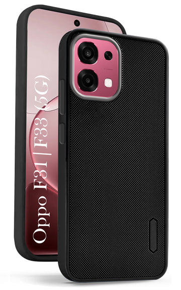 For Oppo F31 5G | Oppo F33 5G Back Cover Case (Textured Grip Design | Micro-Fiber Cloth Inside | Slim and Light Weight | Soft Touch and Feel)