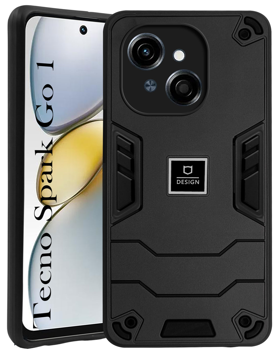 For Tecno Spark Go 1 Back Cover Case (Lightweight Hybrid Shockproof Polycarbonate)