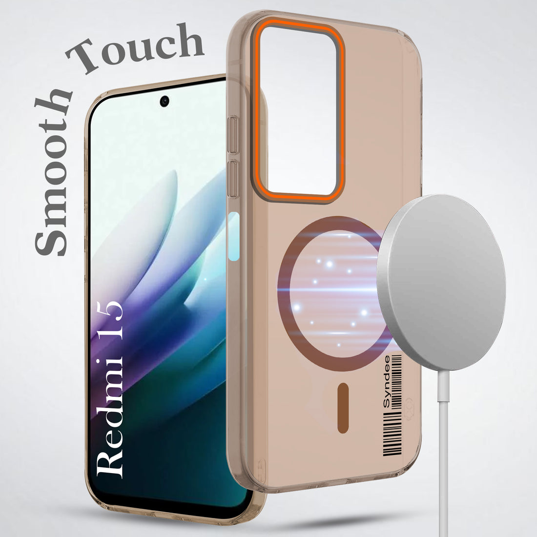 For Redmi 15 Back Cover Case (Soft Touch | Camera Bump Protection | MagSafe Compatible | Matte Finish)