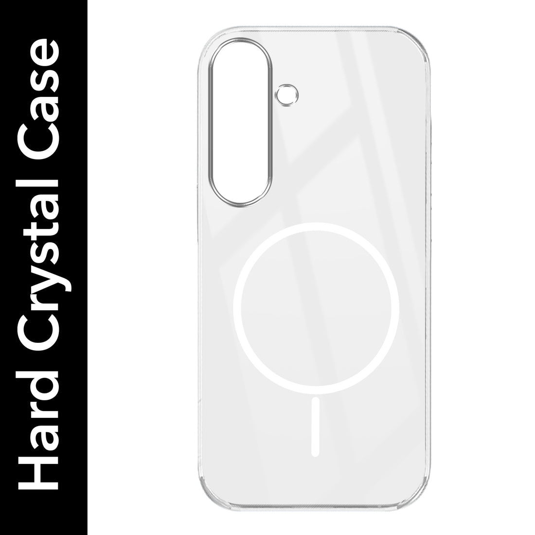 For Samsung Galaxy S25 Plus Back Cover Case Crystal Anti Yellow(MagSafe Wireless Charging Support |Camera Protection Bump)