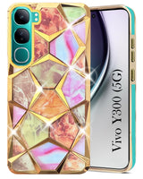 For Vivo Y300 Back Cover Case (Dual Design Glitter Sparkle and Detachable Diamond Print Case | Soft and Flexible)