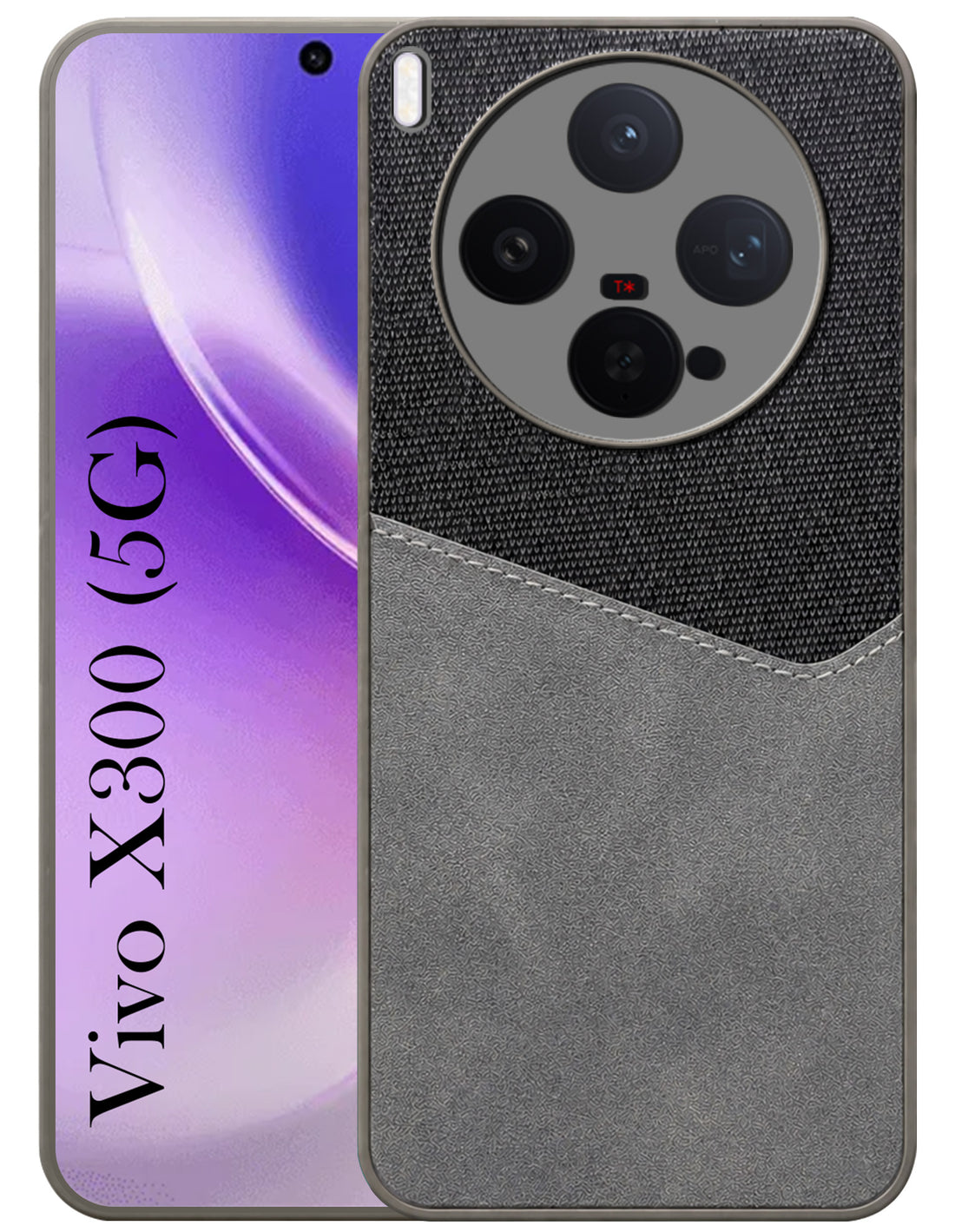 For Vivo X300 5G Back Cover Case (Dual PU Leather Stitch | Professional Minimalist | Soft and Flexible)