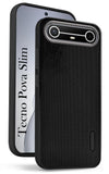 For Tecno Pova Slim Back Cover Case (Textured Grip Design | Micro-Fiber Cloth Inside | Slim and Light Weight | Soft Touch and Feel)