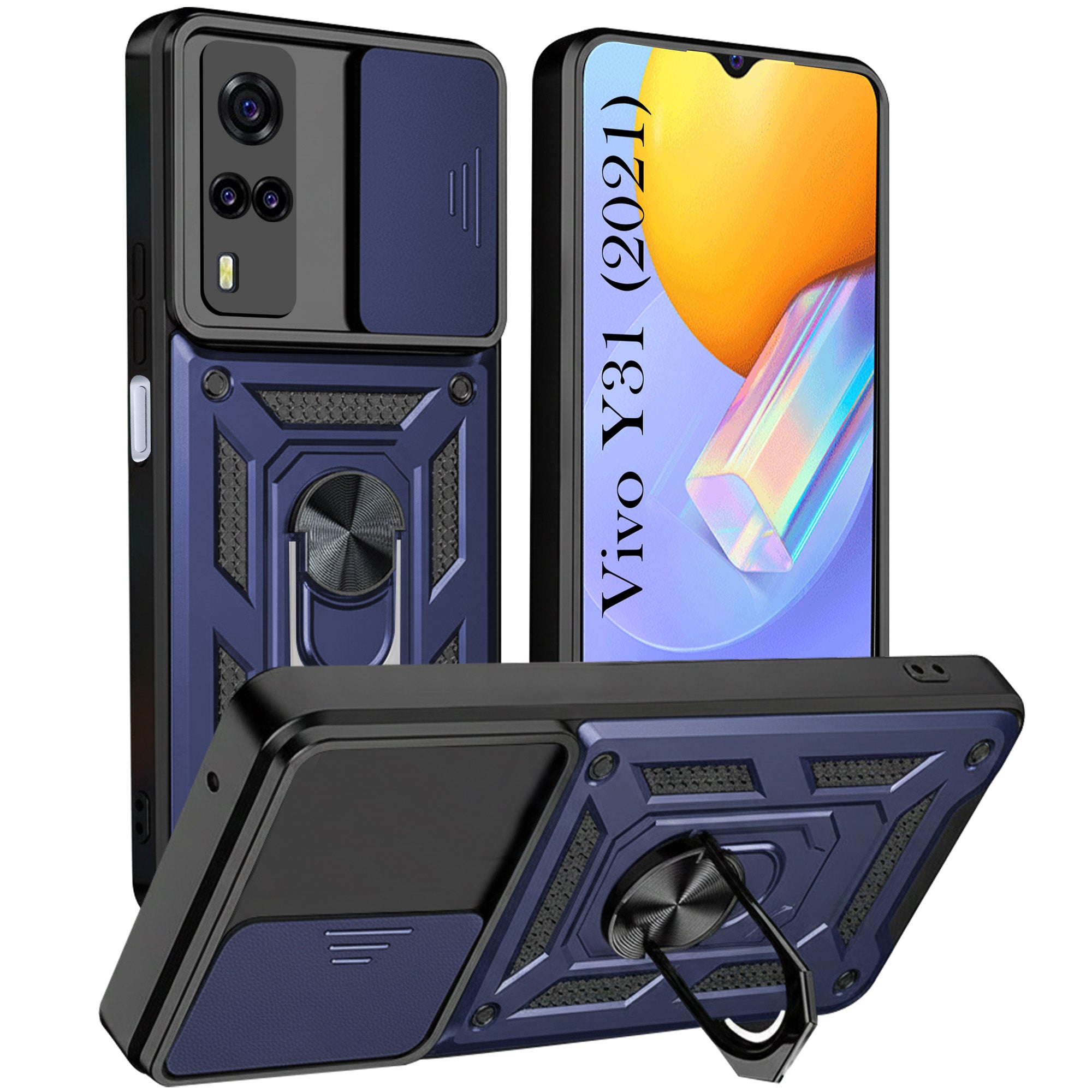 For Vivo Y31 (2021) Back Cover Case (Hybrid Dual Armor Polycarbonate)