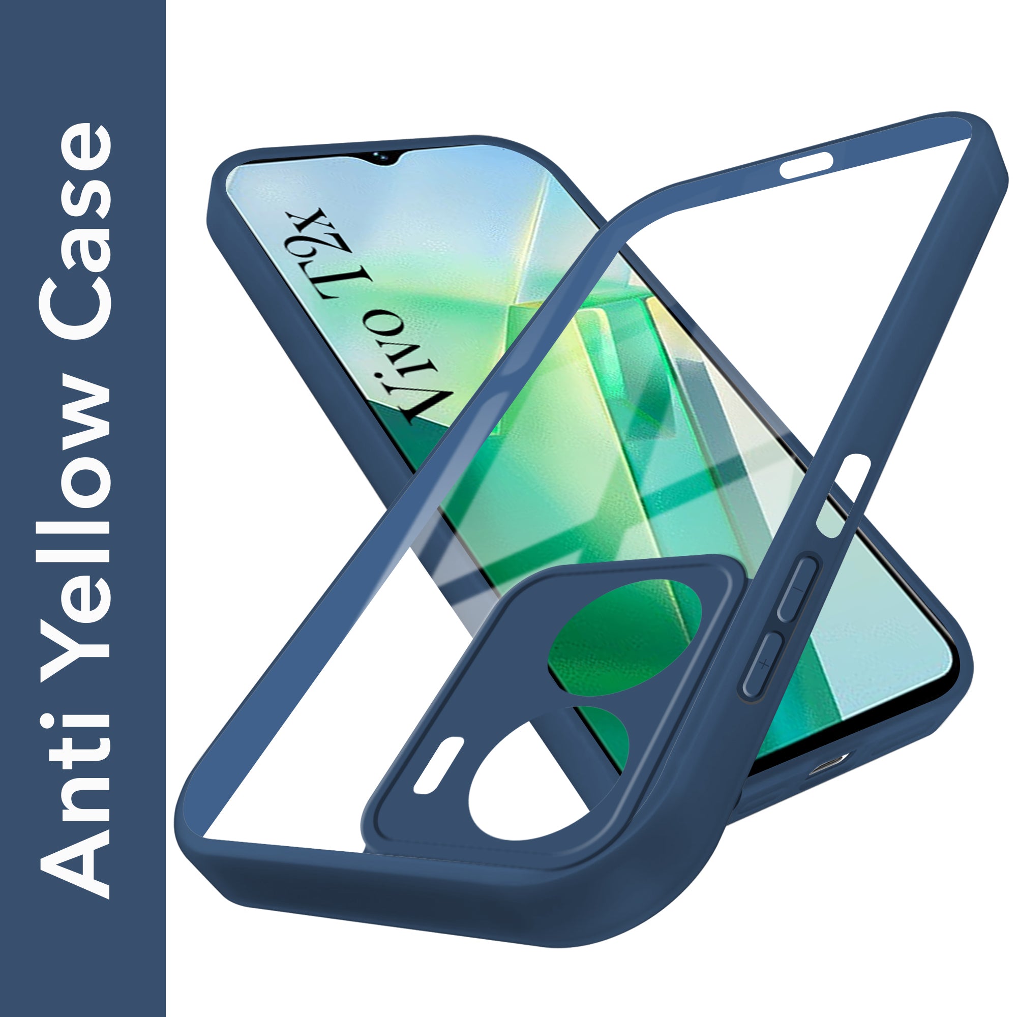 For Vivo T2x Back Cover Case Ultra-Hybrid (Lifetime Anti Yellow | Anti Scratch | Crystal Clear Shockproof)