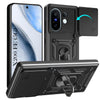 For Vivo X200 FE Back Cover Case (Sliding Shutter Camera Protection | Polycarbonate |Ring Holder Kickstand)
