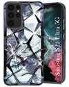 For Samsung Galaxy S22 Ultra 5G Back Cover Case (Dual Design Glitter Sparkle and Detachable Diamond Print Case | Soft and Flexible)