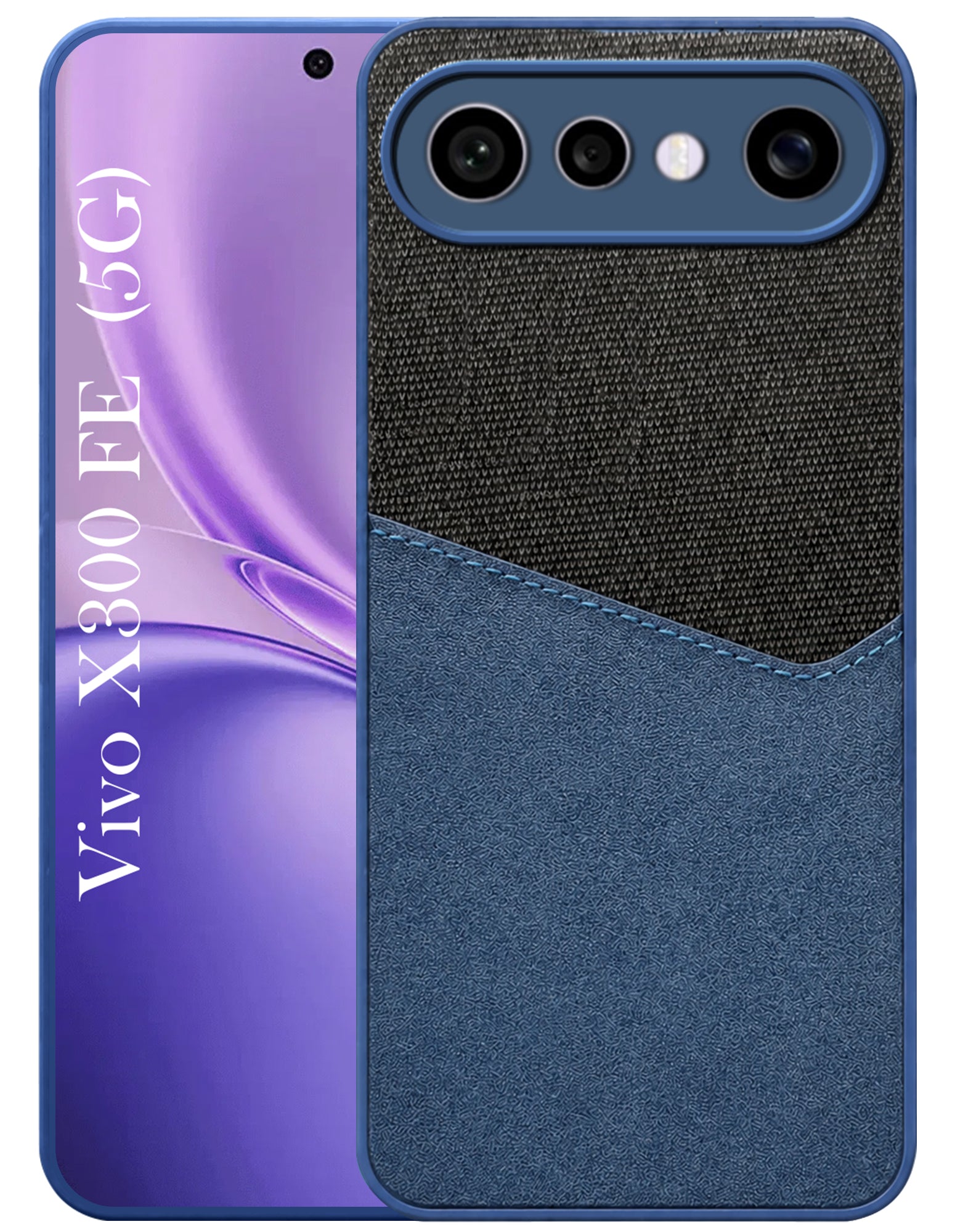 For Vivo X300 FE Back Cover Case (Dual PU Leather Stitch | Professional Minimalist | Soft and Flexible)