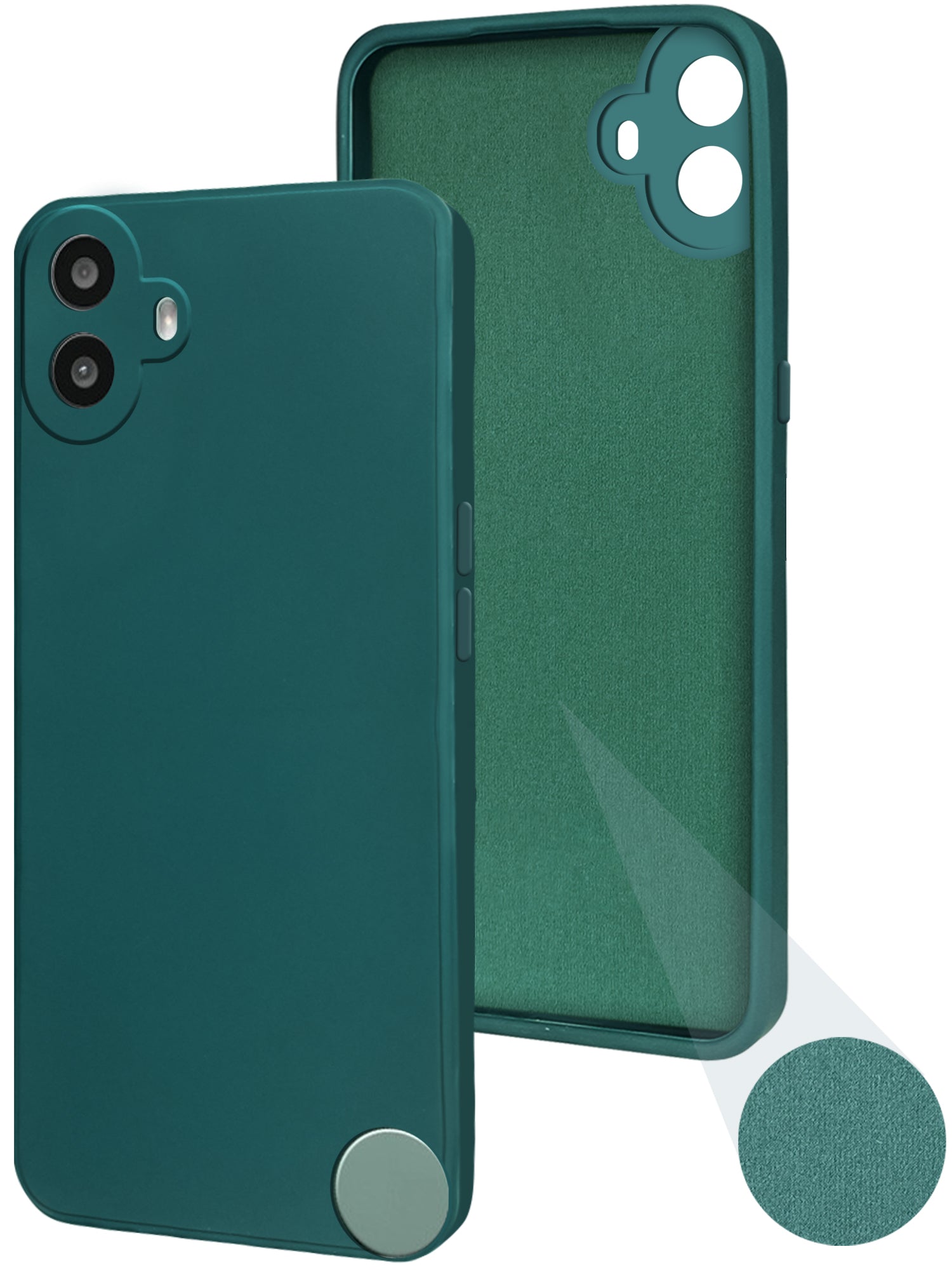 For Nothing CMF Phone 1 Back Cover Case (Matte Finish Silicone with Inside Fiber cloth)