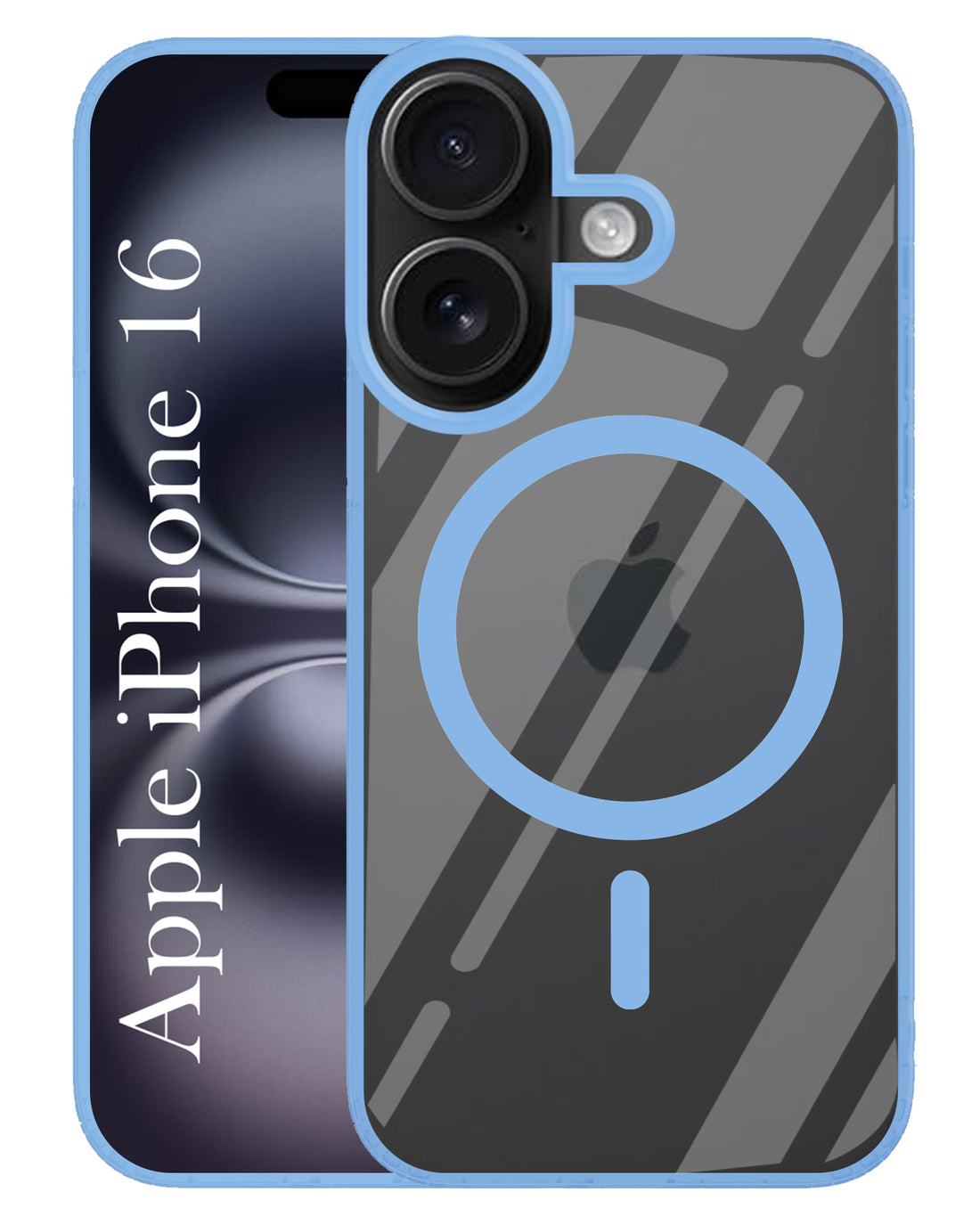 For Apple iPhone 16  Back Cover Case (MagSafe Compatible Wireless Charging | Hybrid Camera Bump Protection | Shockproof Polycarbonate Material)