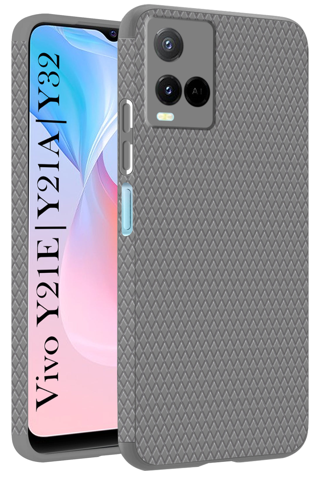 For Vivo Y21e | Vivo Y21A | Vivo Y32 Back Cover Case (Liquid Silicone | Side Grip | Camera Protection)