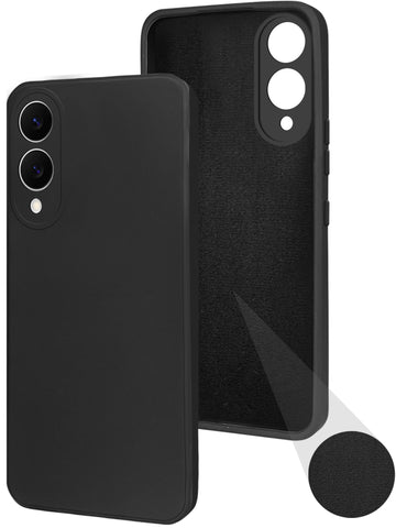 For Samsung Galaxy S25 Edge  Back Cover Case (Matte Finish Silicone with Inside Fiber cloth)