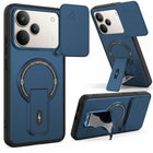 For Realme P4 Pro Back Case Cover Metallic (Hybrid Armor Kickstand | Sliding Shutter Camera Protection | MagSafe Compatible)
