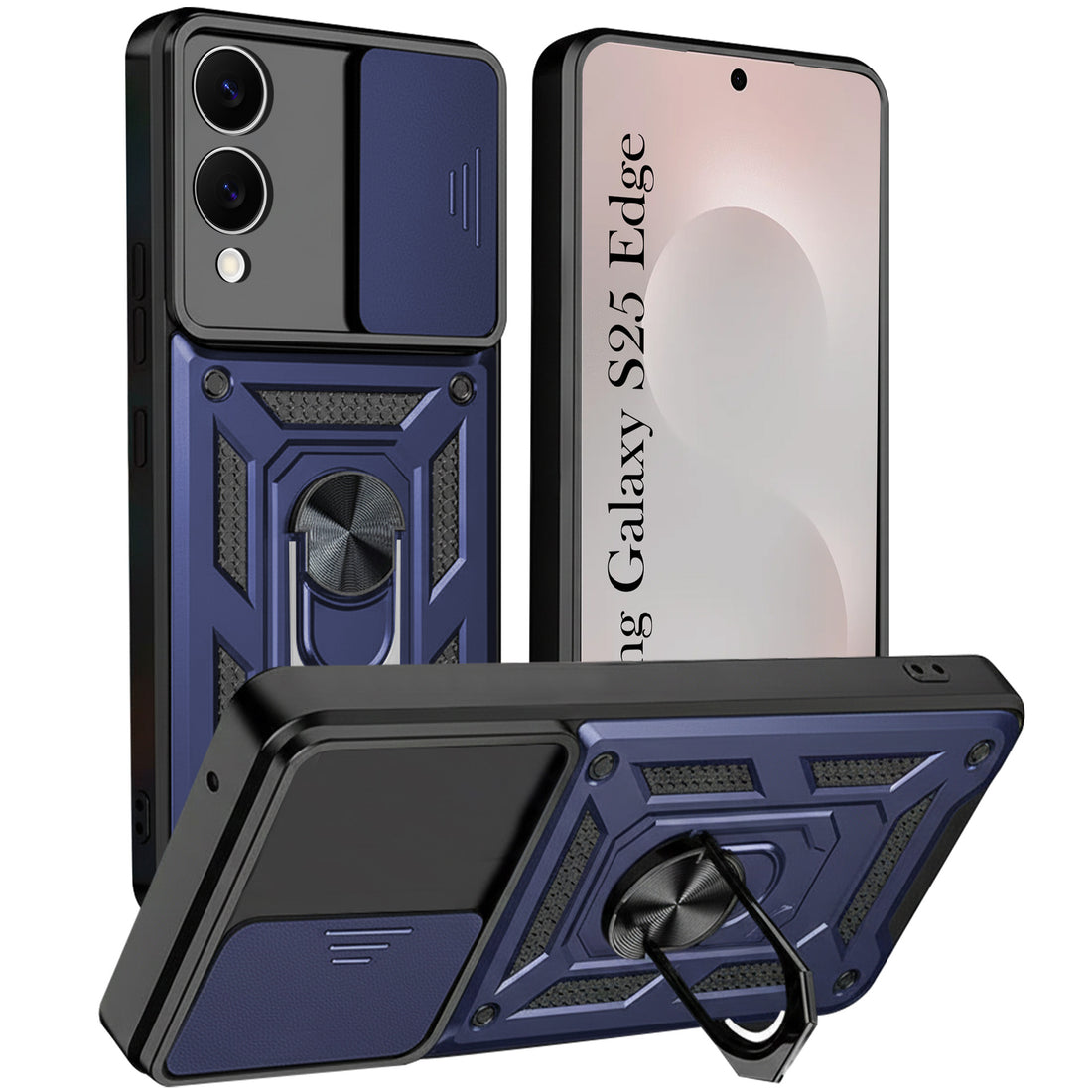 For Samsung Galaxy S25 Edge Back Cover Case (Hybrid Dual Armor Polycarbonate)