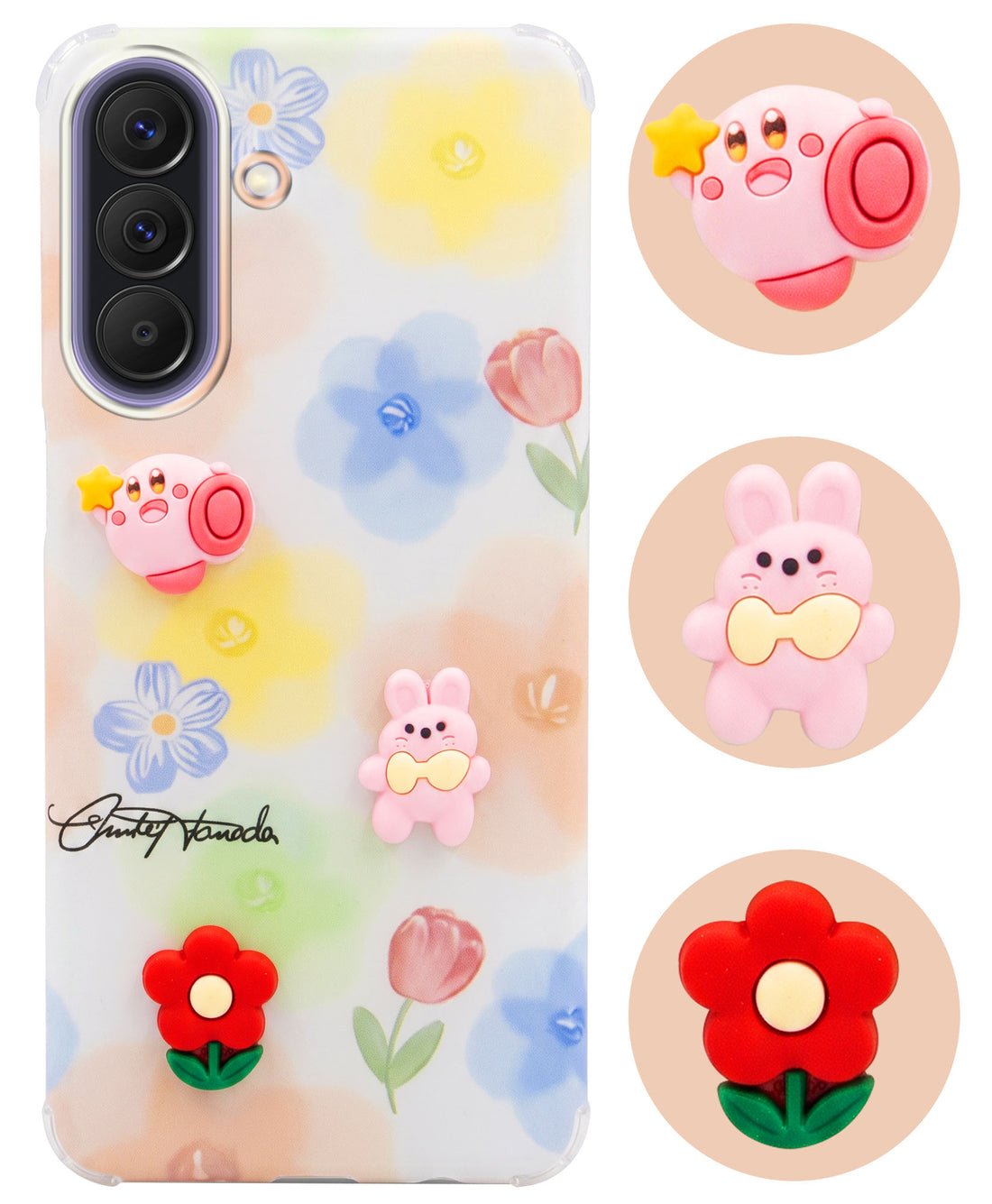 For Samsung Galaxy A37 5G Back Cover Case (3D Cute Cartoons | Hard Back Side Soft | Matte Premium Finish | HD Printing)