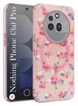 For Nothing Phone 3A Pro 5G Back Cover Case (Cute Floral Design | Flower Print for Girls | MagSafe Compatible Wireless Charging)