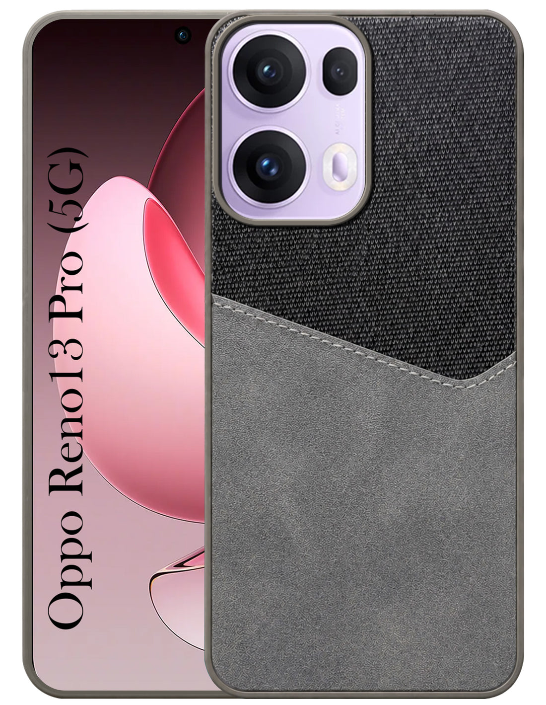 For Oppo Reno13 Pro 5G | Oppo Reno 13 Pro 5G Back Cover Case (Dual PU Leather Stitch | Professional Minimalist | Soft and Flexible)