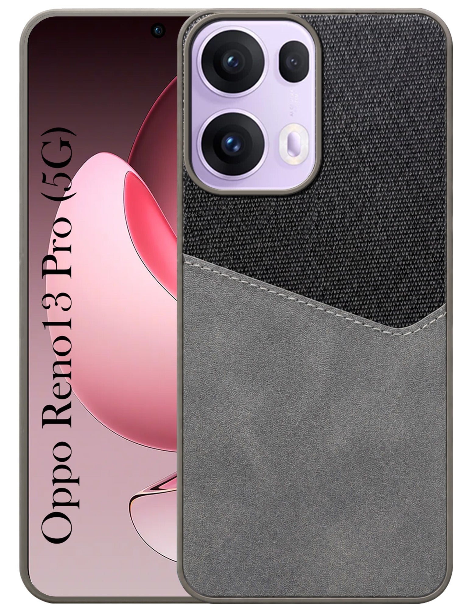 For Oppo Reno13 Pro 5G | Oppo Reno 13 Pro 5G Back Cover Case (Dual PU Leather Stitch | Professional Minimalist | Soft and Flexible)