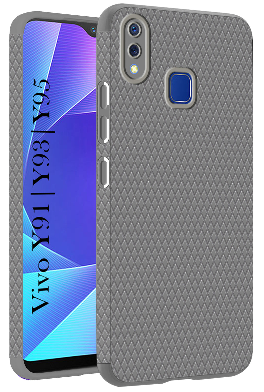 For Vivo Y91 | Vivo Y93 | Vivo Y95 Back Cover Case (Liquid Silicone | Side Grip | Camera Protection)