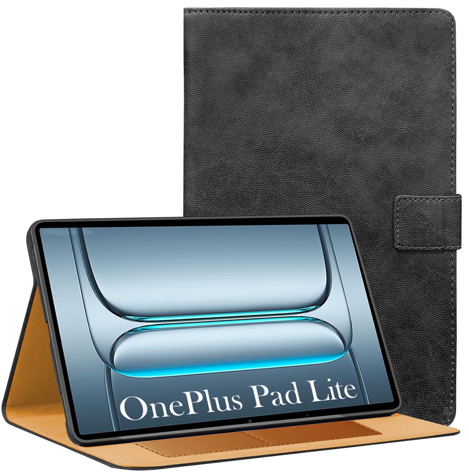 For OnePlus Pad Lite 11 Inch OPD2480 Flip Cover Folio Cover (PU Leather | Multi-Angle Smart Stand | Card Storage Slots | Silicone Back Pouch)