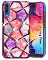For Samsung Galaxy A50 | Galaxy A50s Back Cover Case (Dual Design Glitter Sparkle and Detachable Diamond Print Case | Soft and Flexible)