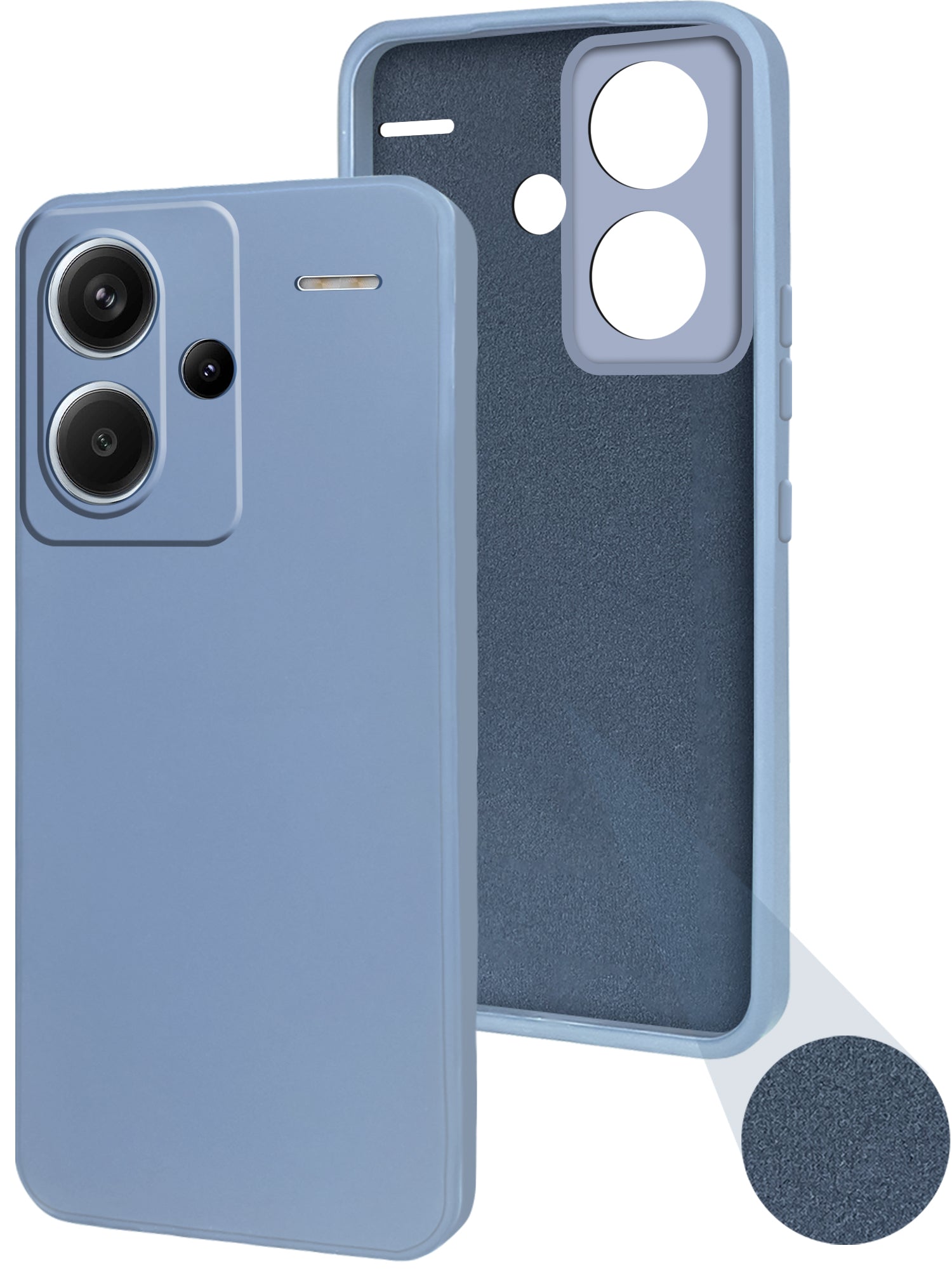 For Redmi Note 13 Pro Plus Back Cover Case (Matte Finish Silicone with Inside Fiber Cloth)