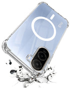 For Poco C81 5G Back Cover Shockproof Crystal-Clear (Magsafe Wireless Support | Drop & Camera Protection | Hard Polycarbonate)