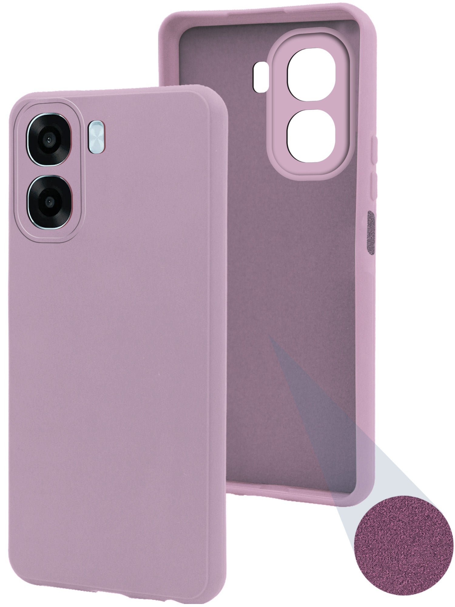 For Oppo K14x 5G Back Cover Case (Matte Finish Silicone with Inside Fiber cloth)