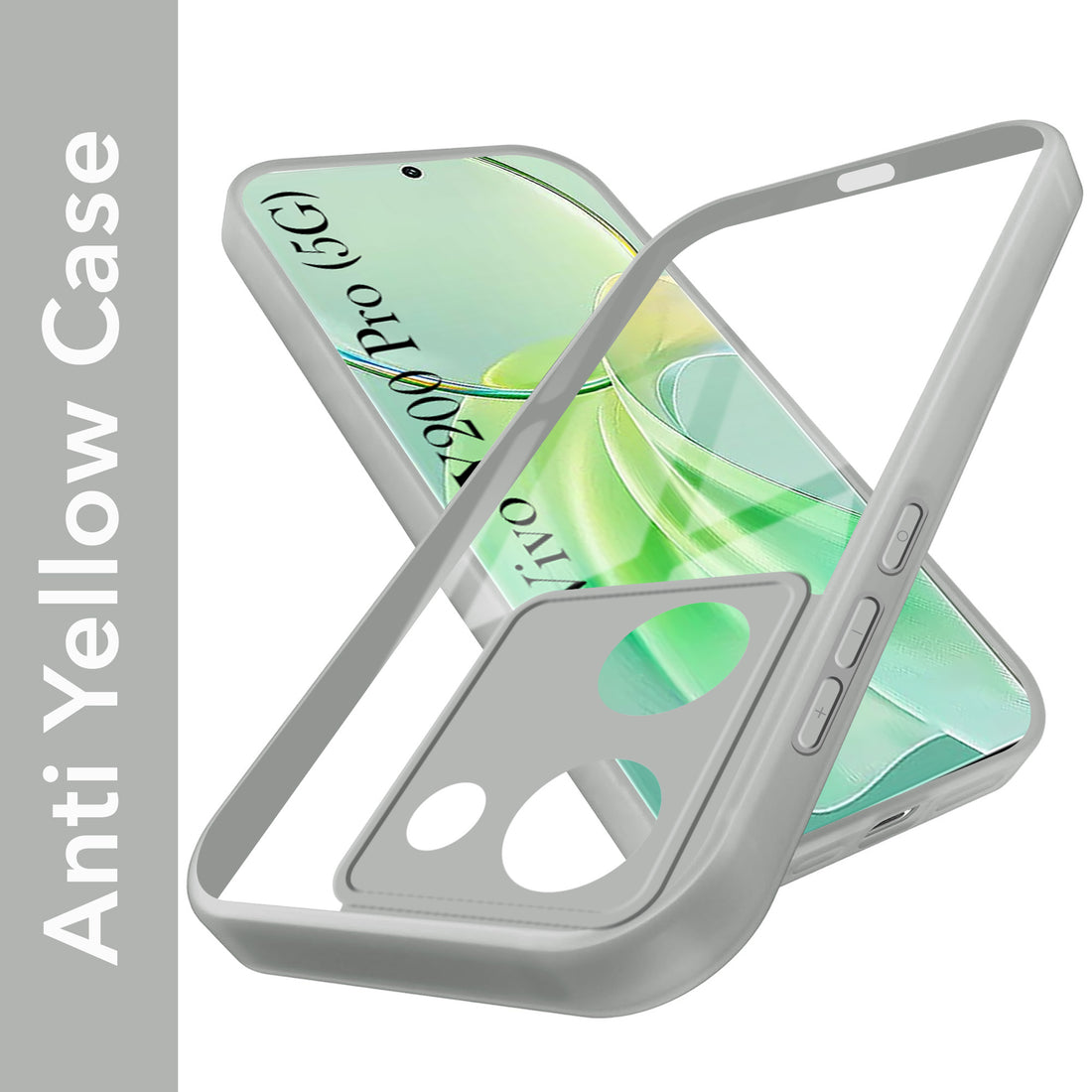 For Vivo Y200 Pro 5G Back Cover Case (Lifetime Anti Yellow | Anti Scratch | Crystal Clear Shockproof)