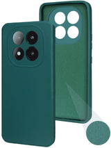 For Redmi Note 14 Pro Plus Back Cover Case ( Matte Finish Silicone with Inside Fiber cloth)
