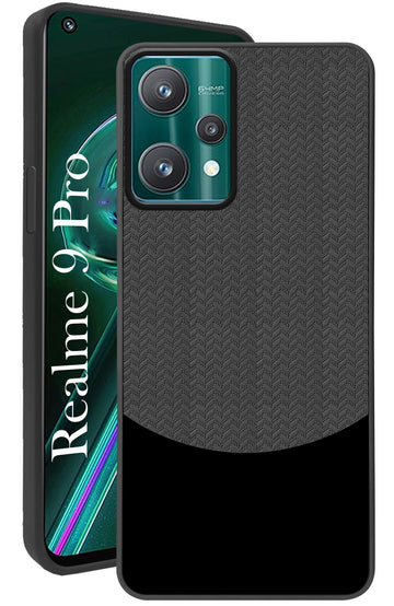 For Realme 9 Pro Back Cover Case (Elegant PU Leather Finish | Premium Minimalist Professional | Camera Protection Bump)