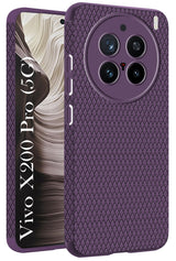 For Vivo X200 Pro 5G  Back Cover Case (Liquid Silicone | Side Grip | Camera Protection)