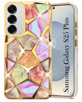 For Samsung Galaxy S25 Plus Back Cover Case (Dual Design Glitter Sparkle and Detachable Diamond Print Case | Soft and Flexible)