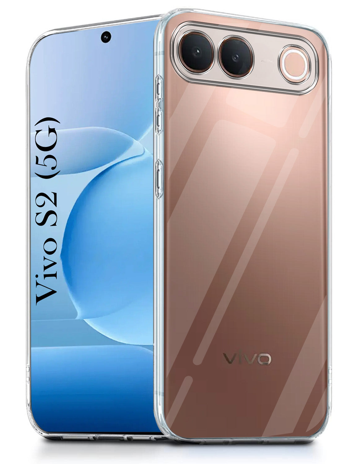 For Vivo S2 5G Back Cover Case Silicone (Clear Shockproof Case with Camera Protection | Soft and Flexible | Transparent)
