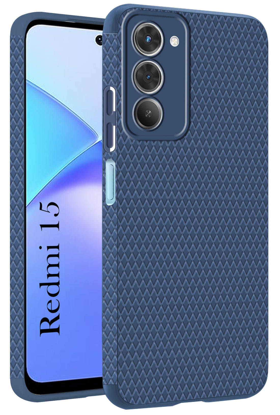 For Redmi 15 Back Cover Case (Camera Protection | Side Grip Texture | Soft and Flexible)