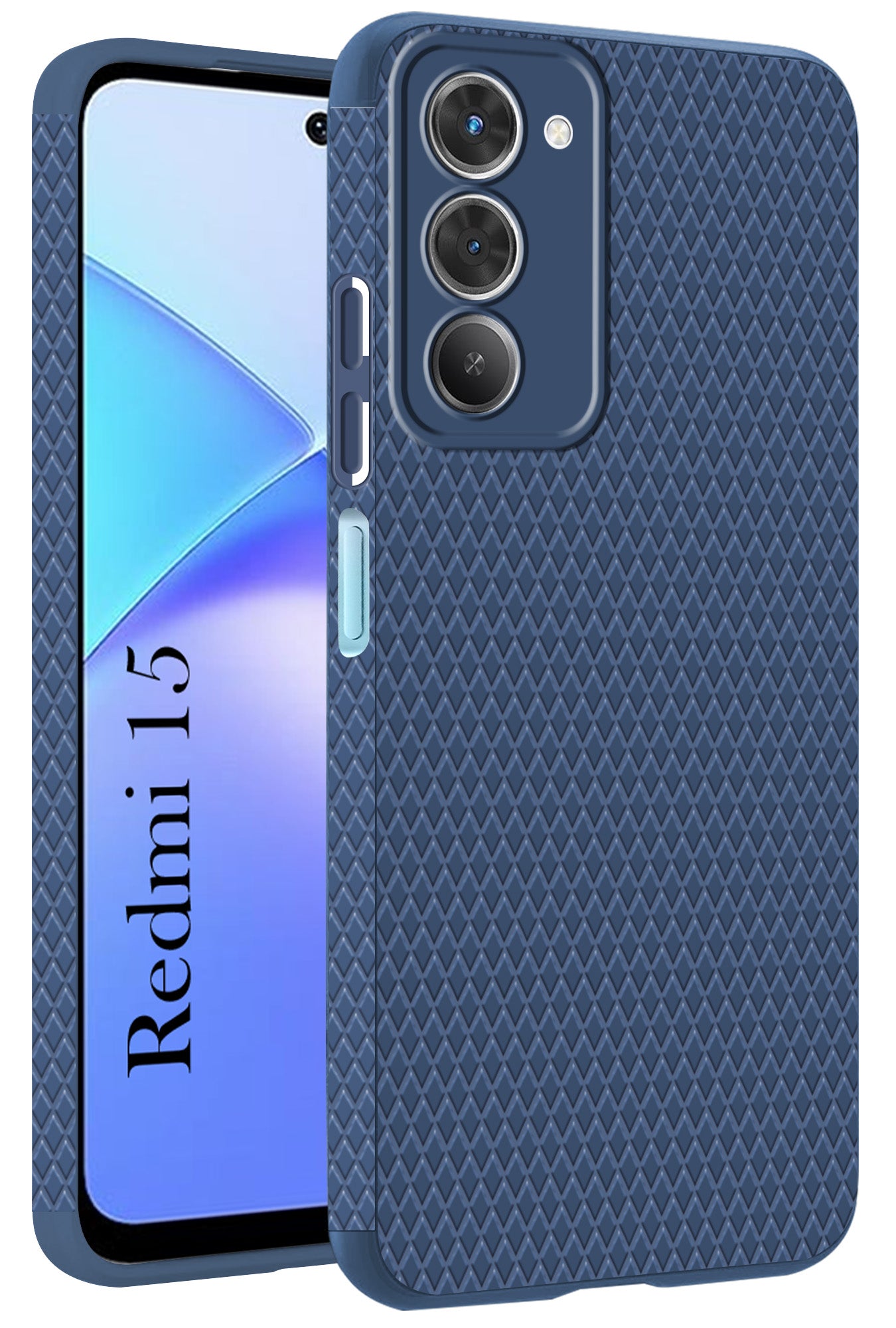 For Redmi 15 Back Cover Case (Camera Protection | Side Grip Texture | Soft and Flexible)