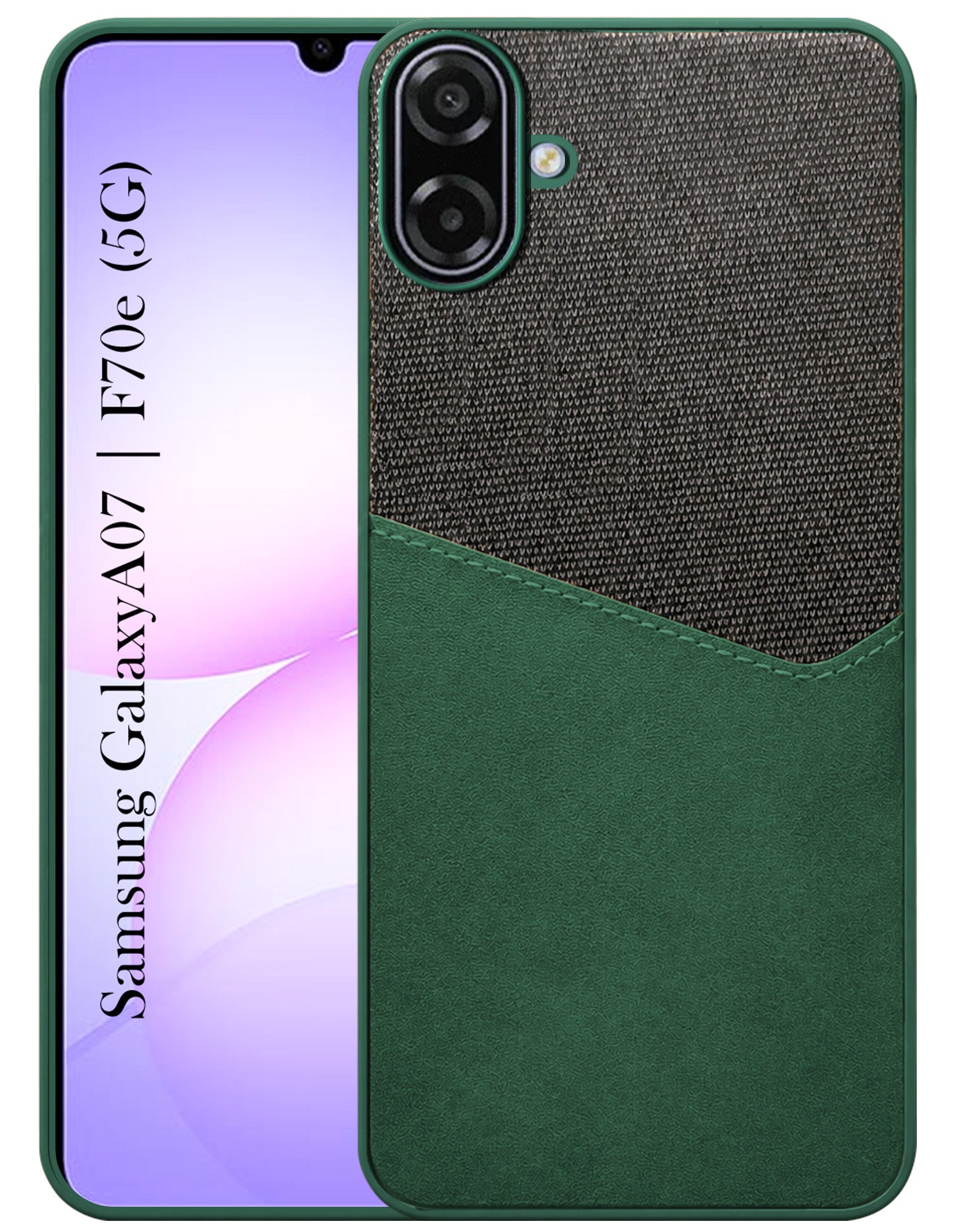 For Samsung Galaxy A07 5G | F70e 5G Back Cover Case (Dual PU Leather Stitch | Professional Minimalist | Soft and Flexible)