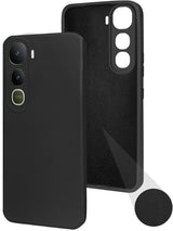 For Vivo Y400 Back Cover Case (Matte Finish Silicone with Inside Fiber Cloth)