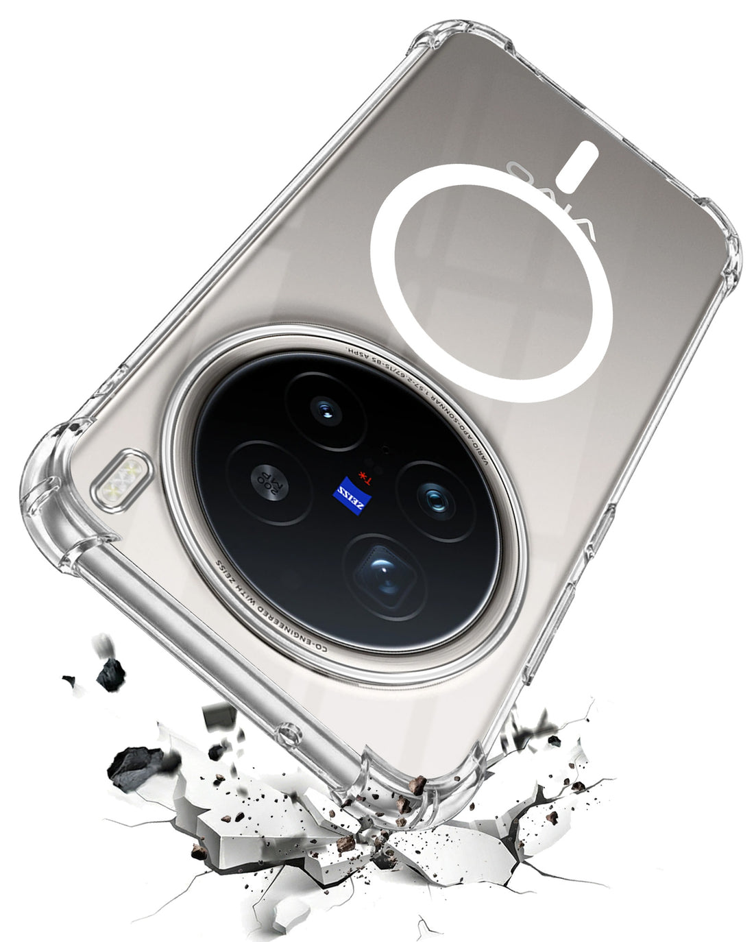 For Vivo X200 Pro Back Cover Shockproof Crystal-Clear (Magsafe Wireless Support | Drop & Camera Protection | Hard Polycarbonate)