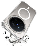 For Vivo X200 Pro Back Cover Shockproof Crystal-Clear (Magsafe Wireless Support | Drop & Camera Protection | Hard Polycarbonate)