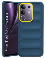 For Vivo T4x | Vivo Y31 Pro Back Cover Case (Matte Liquid Silicone| Camera Protection Ring | Professional Wave Design | Shockproof Anti Slip Grip )