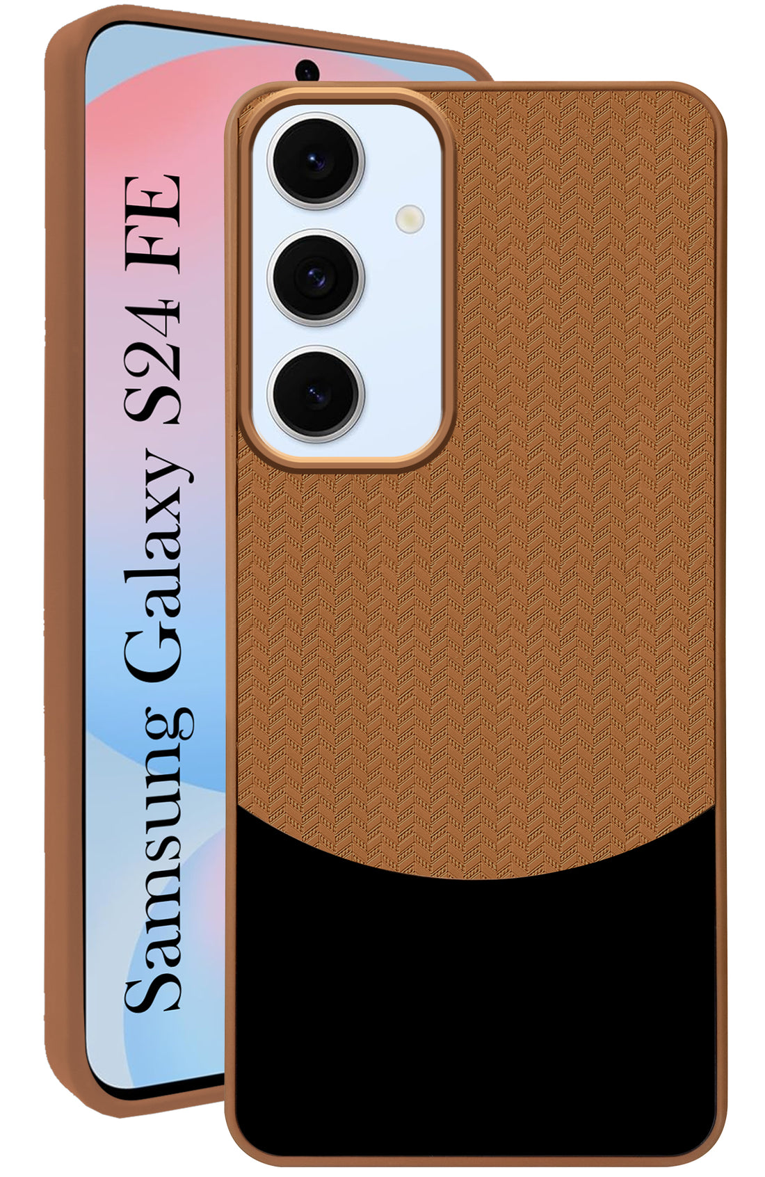 For Samsung Galaxy S24 FE Back Cover Case (Elegant PU Leather Finish | Premium Minimalist Professional | Camera Protection Bump)