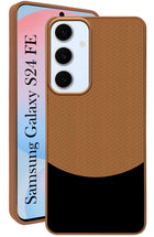 For Samsung Galaxy S24 FE Back Cover Case (Elegant PU Leather Finish | Premium Minimalist Professional | Camera Protection Bump)