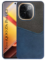 For Vivo iQOO Z9s Pro Back Cover Case (Dual PU Leather Stitch | Professional Minimalist | Soft and Flexible)