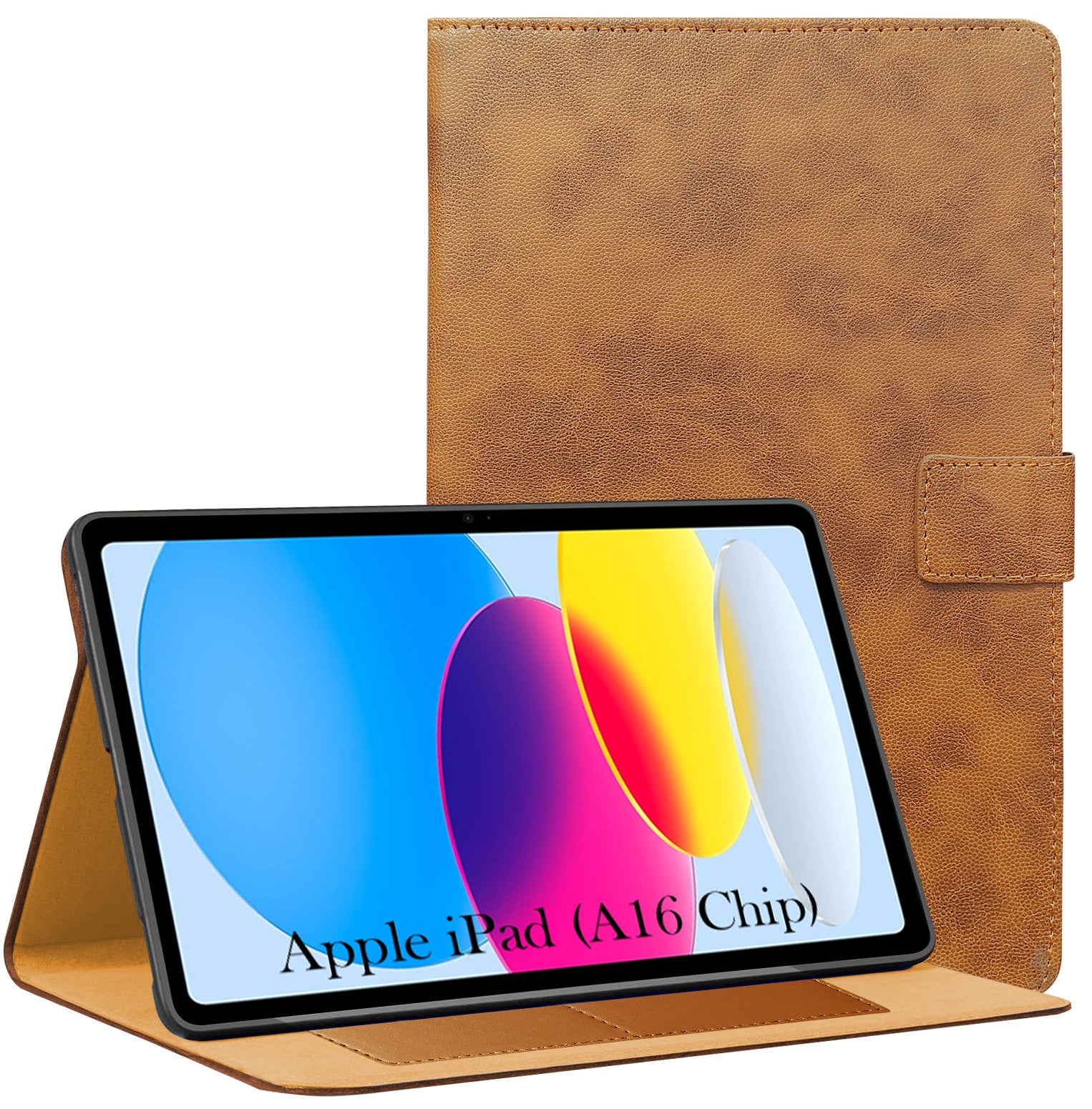 For Apple iPad A16 11 Inch Flip Cover Folio Cover (PU Leather | Multi-Angle Smart Stand | Card Storage Slots | Silicone Back Pouch)